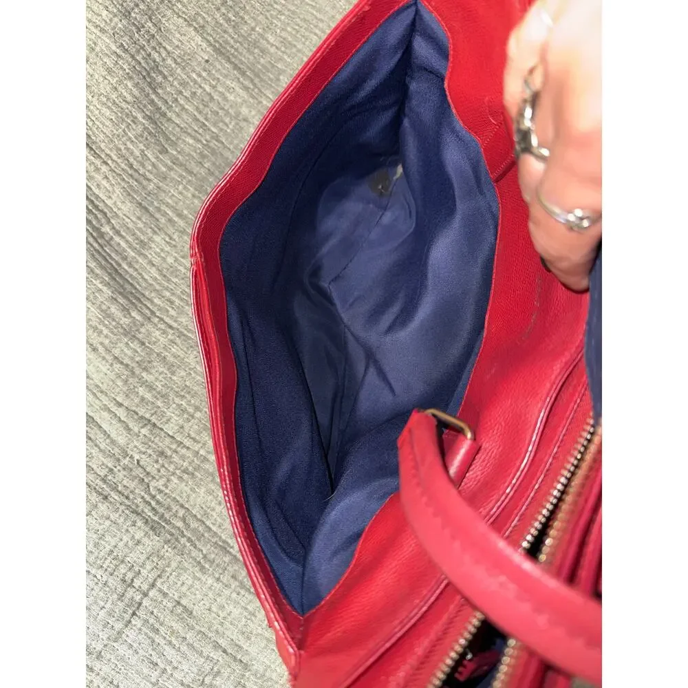 COLE HAAN X AMERICAN AIRLINES WOMEN'S LEATHER BUSINESS BRIEF TOTE LAPTOP BAG
